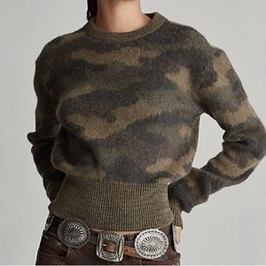 Polo Ralph Lauren Camo-Print Alpaca Wool Sweater